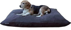 Durable Comfort Micro-Cushion Memory Foam Pet Dog Pillow Bed with Waterproof Liner + External Cover for S,M,L Dogs- Complete Set (2 Sizes, 14 Colors)