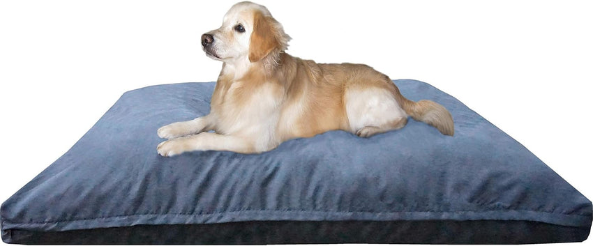 Dogbed4less 55"X37"X8" Our Thickest Pillow - Extreme Orthopedic Comfort Memory Foam Dog Pillow for Heaviest Dogs, Internal Waterproof Lining and External Machine Washable Durable Cover