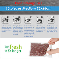 20 Packs Vacuum Sealer Food Storage Bags with Hand Pump