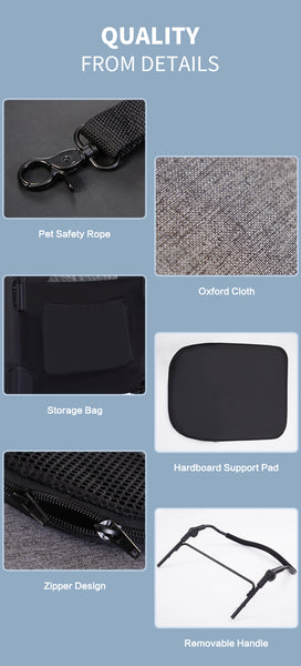 Dogbed4less Big Extra Large Dog Stroller Grey Ventilated Easy Fold