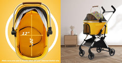 3 in 1 Pet Stroller for Small to Medium Dog and Cat (Clearance)