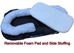 Durable Bolster Pet Bed with Waterproof Oxford Cover- 2 Sizes in 3 Colors