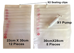 20 Packs Vacuum Sealer Food Storage Bags with Hand Pump