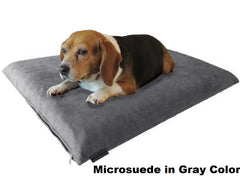 Dogbed4less 3" Memory Foam Pet Bed in Microsuede Gray Color