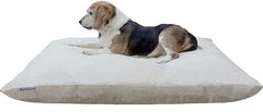 Durable Comfort Micro-Cushion Memory Foam Pet Dog Pillow Bed with Waterproof Liner + External Cover for S,M,L Dogs- Complete Set (2 Sizes, 14 Colors)