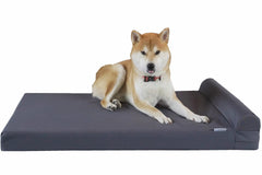 Headrest 42x28x3 Inch Space Gray Waterproof Memory Foam Platform Dog Crate Bed