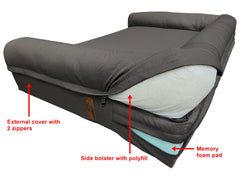 Space Gray Waterproof Memory Foam Pet Sofa Bed