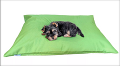 Durable Comfort Micro-Cushion Memory Foam Pet Dog Pillow Bed with Waterproof Liner + External Cover for S,M,L Dogs- Complete Set (2 Sizes, 14 Colors)