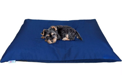 Durable Comfort Micro-Cushion Memory Foam Pet Dog Pillow Bed with Waterproof Liner + External Cover for S,M,L Dogs- Complete Set (2 Sizes, 14 Colors)