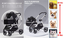 3 in 1 Pet Stroller for Small to Medium Dog and Cat
