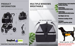 3 in 1 Pet Stroller for Small to Medium Dog and Cat