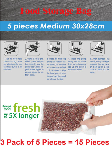 20 Packs Vacuum Sealer Food Storage Bags with Hand Pump