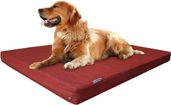 Orthopedic Premium Memory Foam Pad Dog Bed for Small to Extra Large Pet - 7 Sizes in 10 Colors