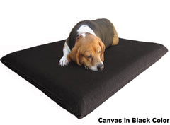 Dogbed4less 3" Memory Foam Pet Bed in Canvas Black Color