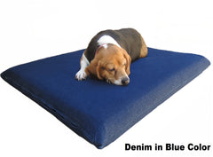 Dogbed4less 3" Memory Foam Pet Bed in Denim Blue Color
