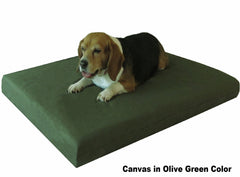 Dogbed4less 3" Memory Foam Pet Bed in Canvas Olive Green Color