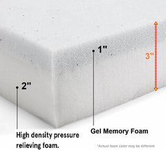 3" Memory Foam Pad Bed with 2 Layer Covers - 2 Sizes in 12 Colors