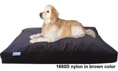 Dogbed4less Shredded Memory Mix Foam Dog Pillow in 1680 Nylon brown cover