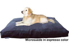 Dogbed4less Shredded Memory Mix Foam Dog Pillow in Microsuede espresso cover