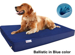 Dogbed4less Premium Orthopedic Cooling Memory Foam Pad Bed in 1680 Nylon Blue Cover