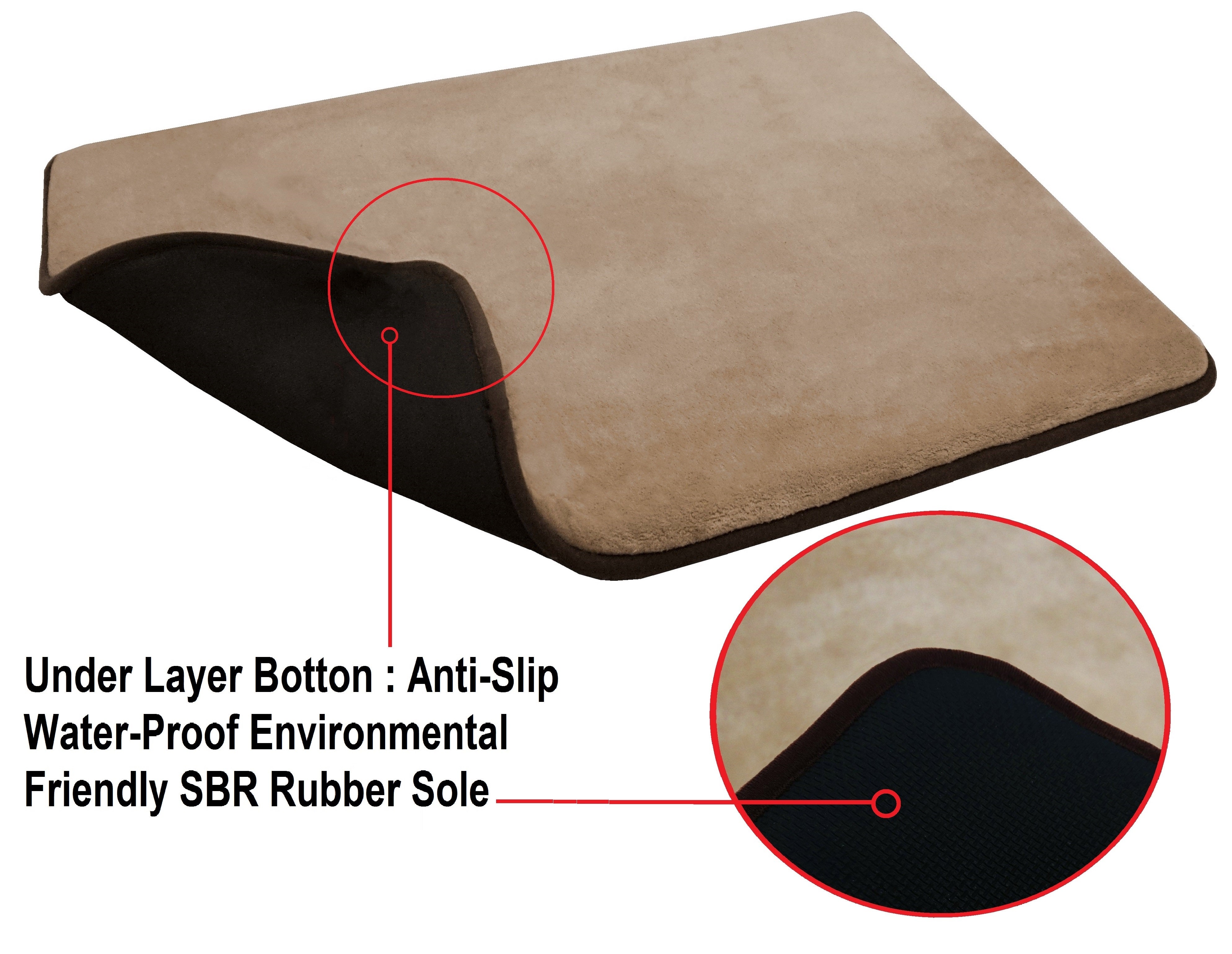 Premium Gel Cooling Memory Foam Pet Mat Topper for Medium to Large Dog