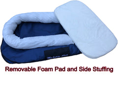 Durable Bolster Pet Bed with Waterproof Oxford Cover- 2 Sizes in 3 Colors