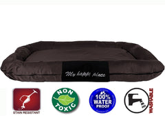 Durable Bolster Pet Bed with Waterproof Oxford Cover- 2 Sizes in 3 Colors