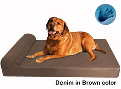 Head Rest Memory Foam Dog Bed - 3 Sizes in 9 Colors