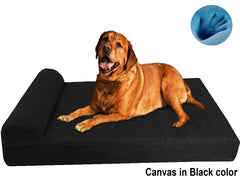 Head Rest Memory Foam Dog Bed - 3 Sizes in 9 Colors