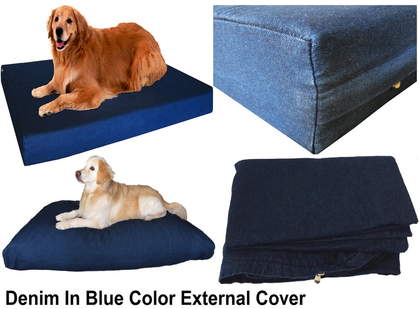 Dogbed4less External Denim Cover in Blue