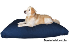 Dogbed4less Shredded Memory Mix Foam Dog Pillow in Denim blue cover