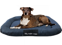 Durable Bolster Pet Bed with Waterproof Oxford Cover- 2 Sizes in 3 Colors