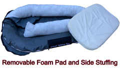 Durable Bolster Pet Bed with Waterproof Oxford Cover- 2 Sizes in 3 Colors