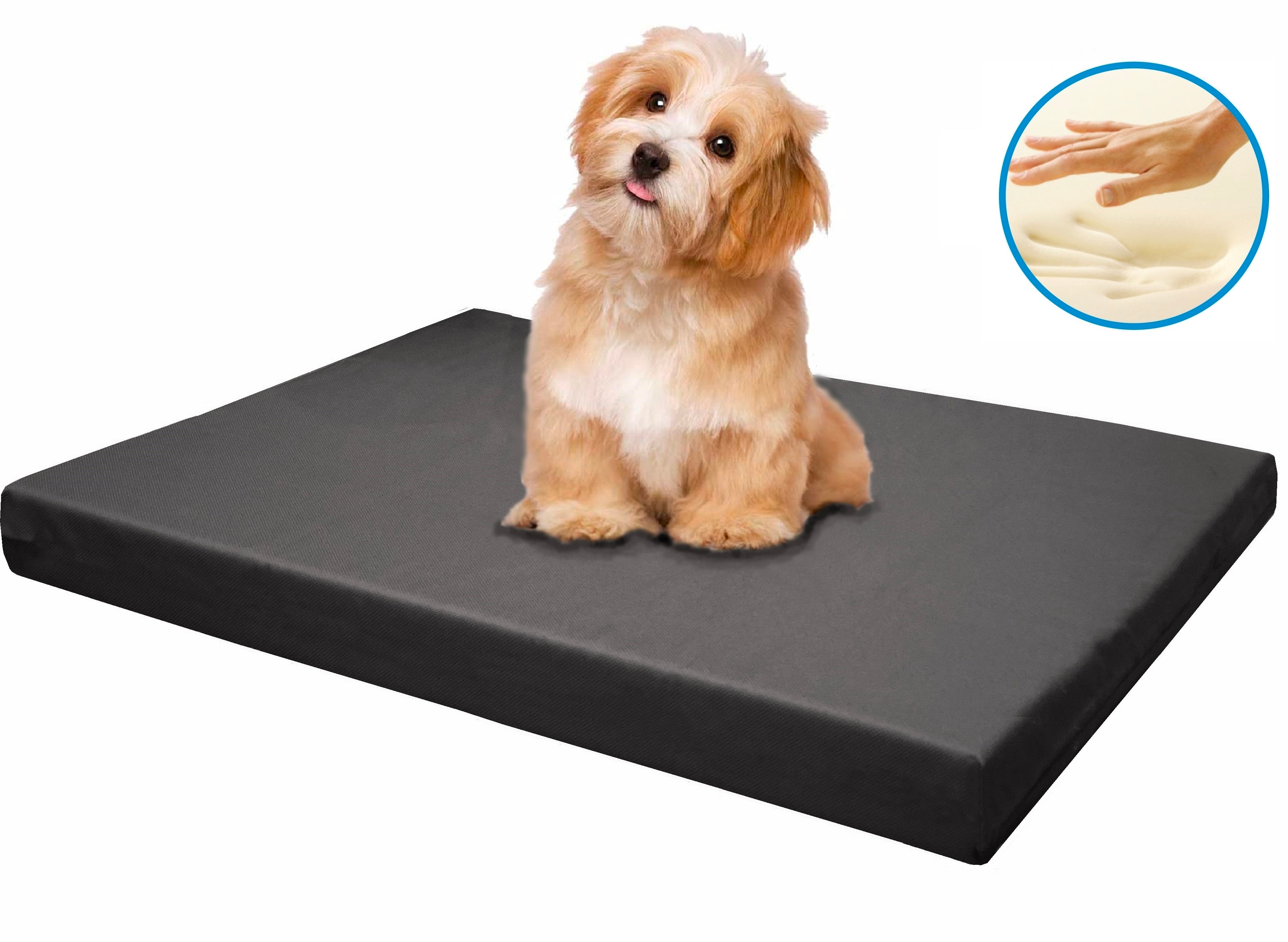 3 Inches Waterproof Memory Foam Platform Dog Crate Bed with 6 Sizes ...