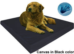 Dogbed4less Premium Orthopedic Cooling Memory Foam Pad Bed in Canvas Black Cover